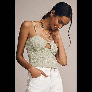 Anthropologie Popcorn Cut-Out Cami